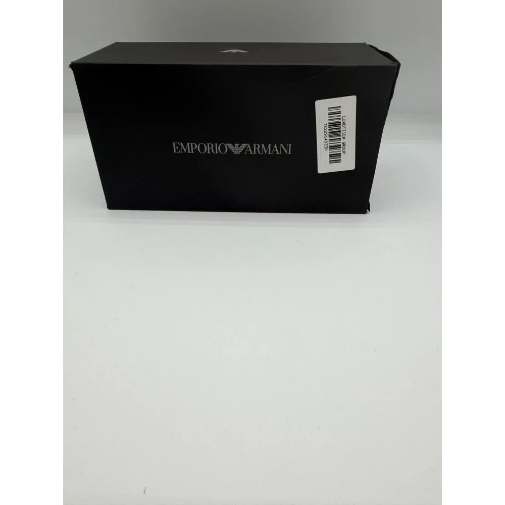 Emporio Armani Sunglasses Case Box Set w/ Pouch & Papers Authentic Black EUC